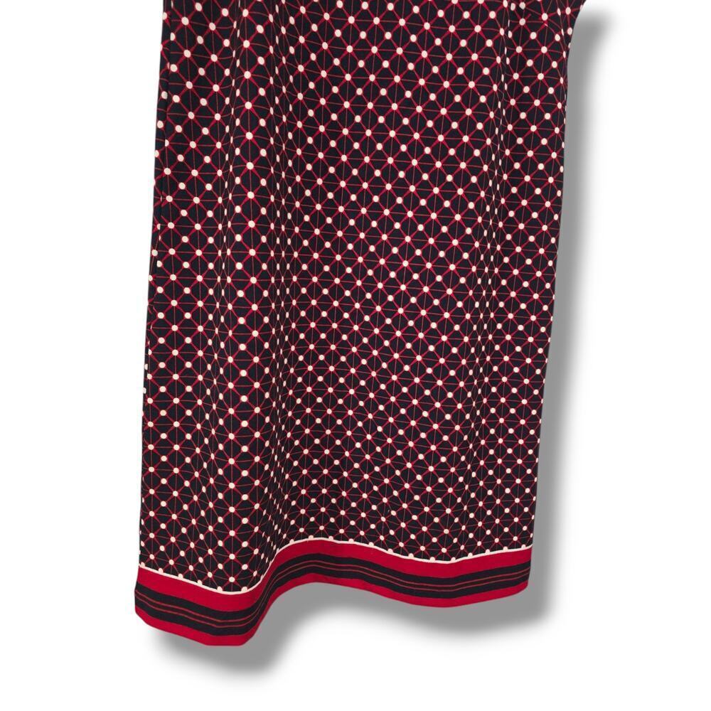 Banana Republic Women’s Burgundy Geometric Sleeveless Shift Dress – Size Small - Picture 4 of 9